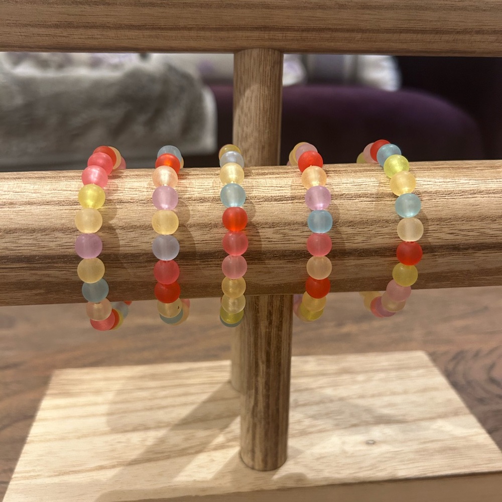 Confetti bead bracelets